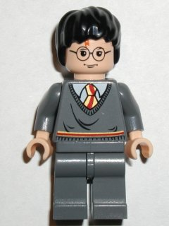 Harry Potter - Gryffindor Stripe Torso, Dark Bluish Gray Legs, Eyebrows in Glasses (hp056)