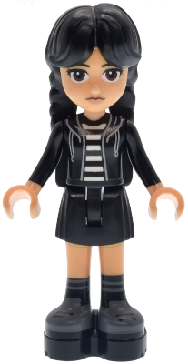 Wednesday Addams - Black Hoodie, Skirt, Platform Soles (wed006)