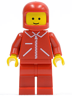 Jacket Red with Zipper - Red Arms - Red Legs, Red Classic Helmet (jred018)