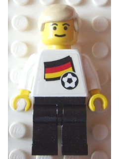 Soccer Player - German Player 2, German Flag Torso Sticker on Front, Black Number Sticker on Back (specify number in listing) (soc025s01)