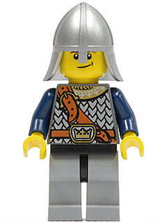 Fantasy Era - Crown Knight Scale Mail with Chest Strap, Helmet with Neck Protector, Crooked Smile (cas417)