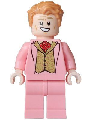 Gilderoy Lockhart - Warm Pink Suit, Gold Vest (hp625)