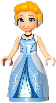 Cinderella - Bright Light Blue and Metallic Light Blue Ball Gown, Bright Light Orange Hair (dp212)