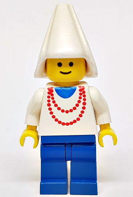 Maiden with Necklace - Blue Legs, White Cone Hat (cas096)