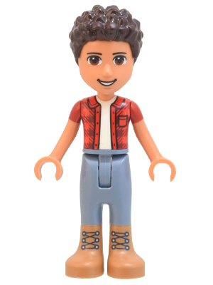 Friends River - Red Checkered Shirt with White Undershirt, Sand Blue Trousers (frnd0524)