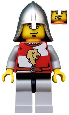 Kingdoms - Lion Knight Quarters, Helmet with Neck Protector, Eyebrows and Goatee (cas502)