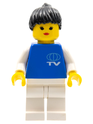 TV Logo Small Pattern, White Legs, Black Ponytail Hair (trn017)