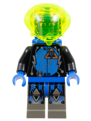 Insectoids Zotaxian Alien - Male, Black and Blue with Silver Circuits, with Air Tanks (sp023)
