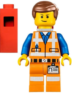 Emmet - Lopsided Closed Mouth Smile, with Piece of Resistance (tlm018)