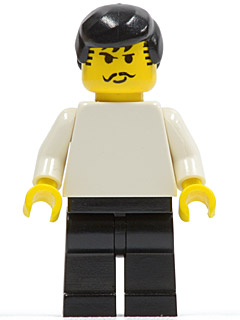 Soccer Player White/Black Team Player 3 (soc031)