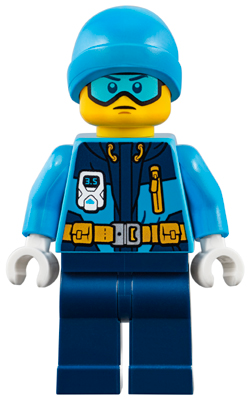 Arctic Explorer - Male, Dark Blue Legs, Dark Azure Beanie, Medium Azure Ski Goggles (cty0903)