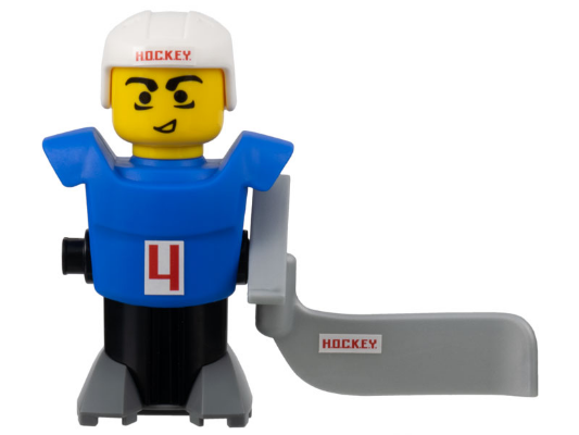 McDonald's Sports Hockey Player - Blue Torso and Black Base with Stickers (hky011s)
