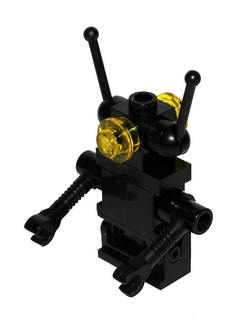 Classic Space Droid - Hinge Base, Black with Trans-Yellow Eyes (sp075)
