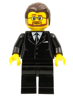 LEGO Brand Store Male, Black Suit - Paris, France (So Ouest) / Saarbrucken, Germany (tls056)