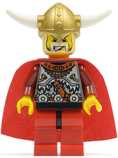Viking Red Chess King - Horns Glued to Helmet (vik026)