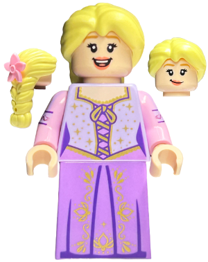 Rapunzel - Minifigure, Bright Pink Flower (dis138)