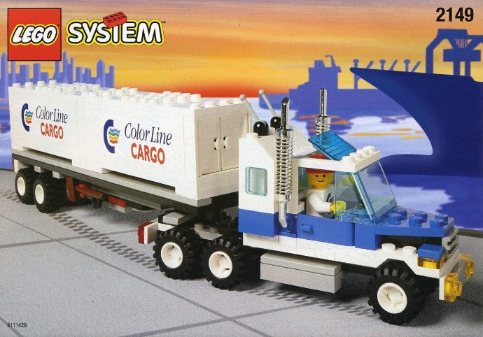 2149 Color Line Container Lorry (Certified) LEGO Town