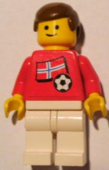 Soccer Player - Norwegian Player 4, Norwegian Flag Torso Sticker on Front, Black Number Sticker on Back (specify number in listing) (soc036s05)