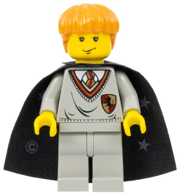 Ron Weasley - Gryffindor Shield Torso, Black Cape with Stars (hp007)