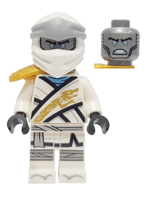 Zane - Legacy, Pearl Gold Armor Shoulder Pad, Flat Silver Head (njo0670)