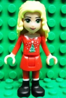 Friends Christina - Red Skirt and Leggings, Red Long Sleeve Christmas Top (frnd0029)