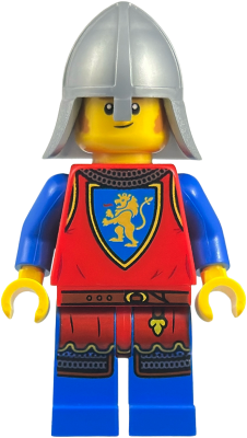 Lion Knight - Male, Flat Silver Neck Protector, Sideburns (bdp275)