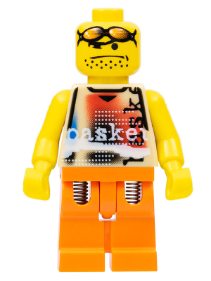 Basketball Street Player, Tan Torso and Orange Legs (nba033)