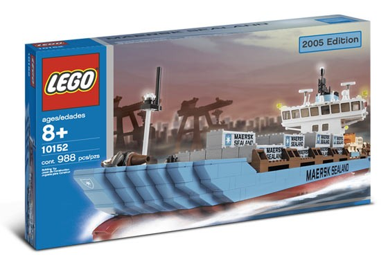 10152-2 Maersk Sealand Container Ship (2005 Edition) (Retired) LEGO Model Making