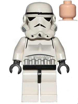 Imperial Stormtrooper - Light Nougat Head, Solid Mouth Helmet (sw0036a)
