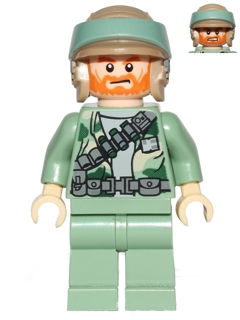 Endor Rebel Commando - Shaggy Beard, Dual Sided Head (sw0511)
