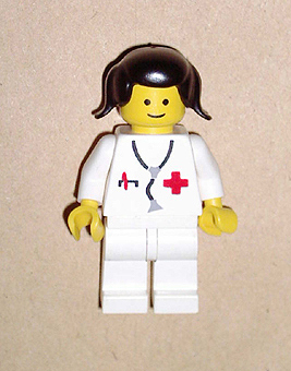 Doctor - Stethoscope, White Legs, Black Pigtails Hair (doc030)