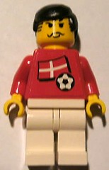 Soccer Player - Danish Player 3, Danish Flag Torso Sticker on Front, Black Number Sticker on Back (specify number in listing) (soc030s01)
