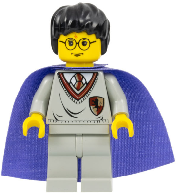 Harry Potter - Gryffindor Shield Torso, Light Gray Legs, Medium Violet Cape (hp036)