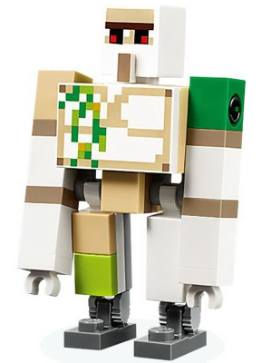 Iron Golem - Brick and Pin Arm Attachments, Dark Bluish Gray Feet (min082)