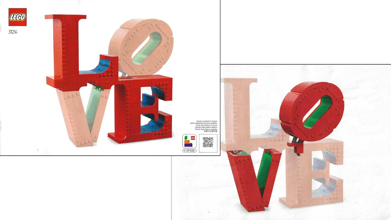 31214 LOVE (Used) LEGO Art