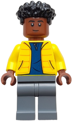 Darius Bowman - Yellow Jacket over Dark Blue Shirt, Dark Bluish Gray Legs