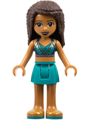 Friends Andrea - Dark Turquoise Skirt, Dark Blue Top (frnd0312)