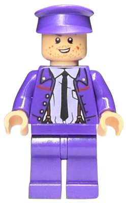 Stanley (Stan) Shunpike - Knight Bus Conductor Uniform with Black Tie and Lavender Shirt (hp546)