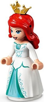Ariel, Human (Light Nougat) - White Dress, Pearl Gold Tiara (dp108)