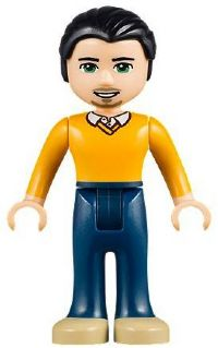 Friends Luis - Dark Blue Trousers, Bright Light Orange Sweater (frnd0092)
