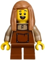Child - Girl, Reddish Brown Overalls and Short Legs, Medium Nougat Hair (bdp230)