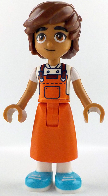 Friends Leo - Reddish Orange Apron, Medium Azure Shoes (frnd0814)