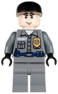 Arkham Asylum Guard - Light Nougat Head, Black Cap (bat020)
