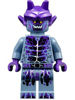 Stone Stomper - Fully Cracked Open Chest and Legs, Open Mouth, Dark Purple Gargoyle Horns (nex072)