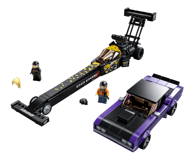 76904 Mopar DodgeSRT Top Fuel Dragster and 1970 Dodge Challenger T/A (Retired) LEGO Speed Champions