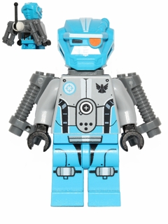 Dark Azure Robot Sidekick with Jet Pack (gs002)