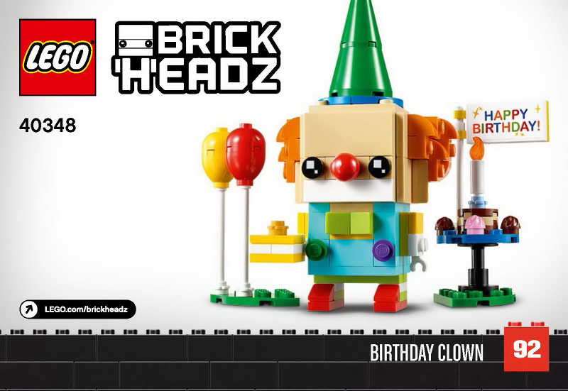 40348 Birthday Clown (Certified) LEGO BrickHeadz