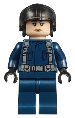 ACU Pilot - Female, Black Aviator Cap, Light Nougat Head (jw038)