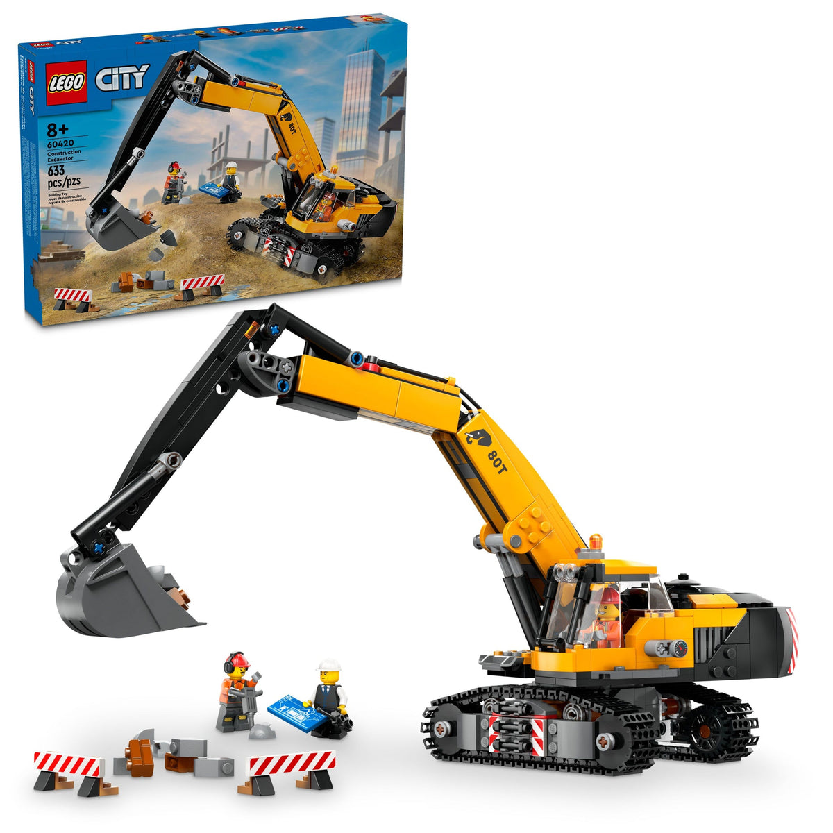 60420 Yellow Construction Excavator