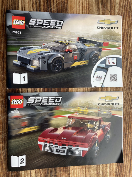 76903 Chevrolet Corvette C8.R Race Car and 1968 Chevrolet Corvette (Certified) LEGO Speed Champions